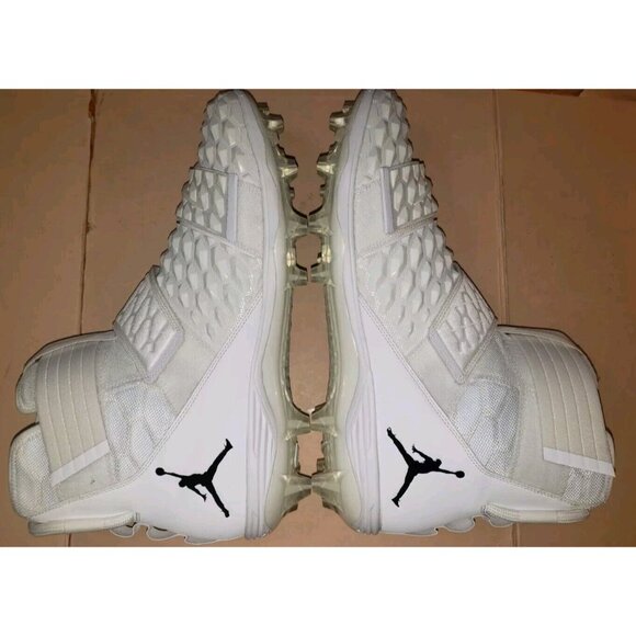 NIKE AIR JORDAN FORCE SAVAGE ELITE 2 FOOTBALL CLEATS WHITE MEN\'S SIZE 16 NEW main image 5